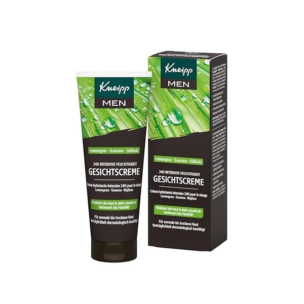 Kneipp MEN 24h Crème hydratante intense pour le visage pour homme Végétalien 75 ml