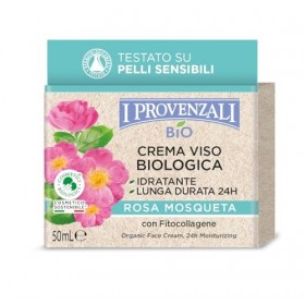 I Provenzali Crema Viso Idratante Biologica Alla Rosa Mosqueta 50M Con Acido Ialuronico Vegetale
