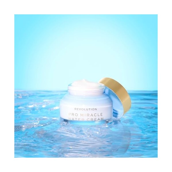 Revolution Pro, Miracle Water Cream, Dermatologist-Recommended Hydrating Moisturiser & Water Gel Cream with Hyaluronic Acid &