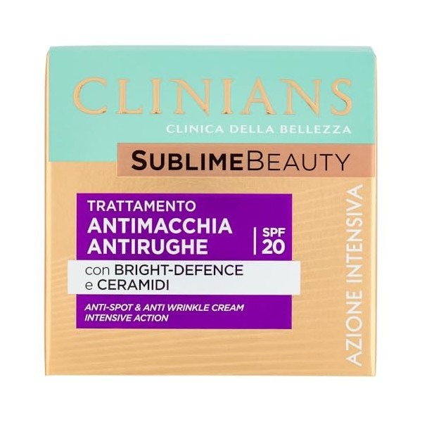 CLINIANS | Traitement anti-rides Sublime Beauty, avec Bright-defence et Ceramides, Dermatologiquement testé, Made in Italy, 5