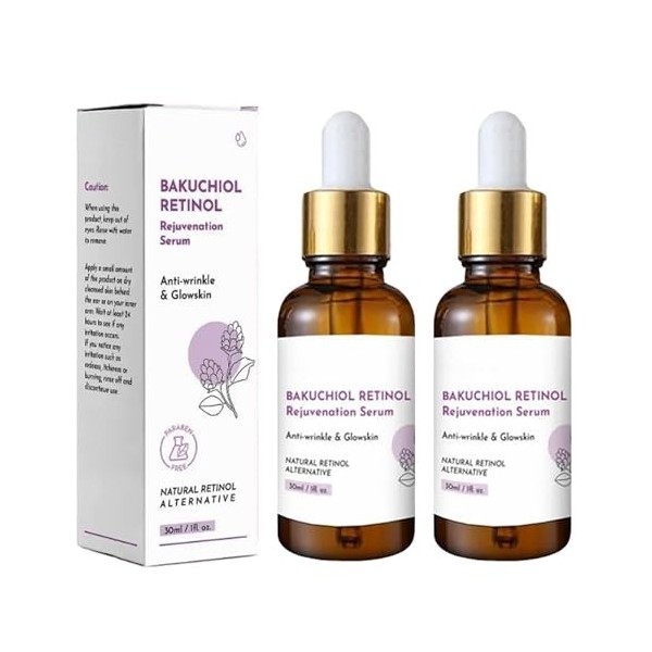 Venature Bakuchiol Sérum rajeunissant au rétinol, sérum coréen au rétinol coréen, sérum facial naturel pour soins de la peau 