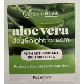 SkinBliss - Aloe Vera - Crème de jour et de nuit - Protège - Hydrate - Nourrit - Avec du thé vert riche et antioxydant.