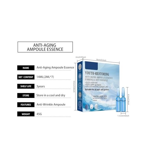 Rides 14 ml - Réduit les ridules - Raffermit et nourrit la peau - Hkr245 bleu, 6,1 x 1,1 x 1,1 cm