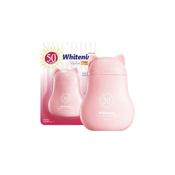 Protection solaire blanchissante et hydratante avec effet éclaircissant, crème de jour SPF 50+ contre les taches pigmentaires
