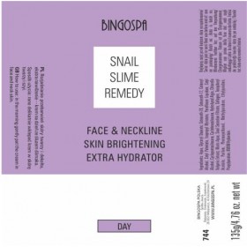 BingoSpa Crème de jour éclaircissante de lhyperpigmentation du visage, du cou et du décolleté à la bave descargot 135 g.