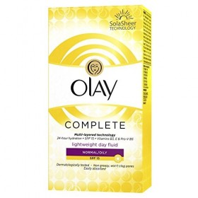 Olay SPF15 Complete Lightweight 3-in-1 Normal/Oily Moisturiser Day Fluid, 100 ml by Olay