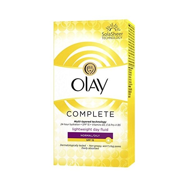 Olay SPF15 Complete Lightweight 3-in-1 Normal/Oily Moisturiser Day Fluid, 100 ml by Olay
