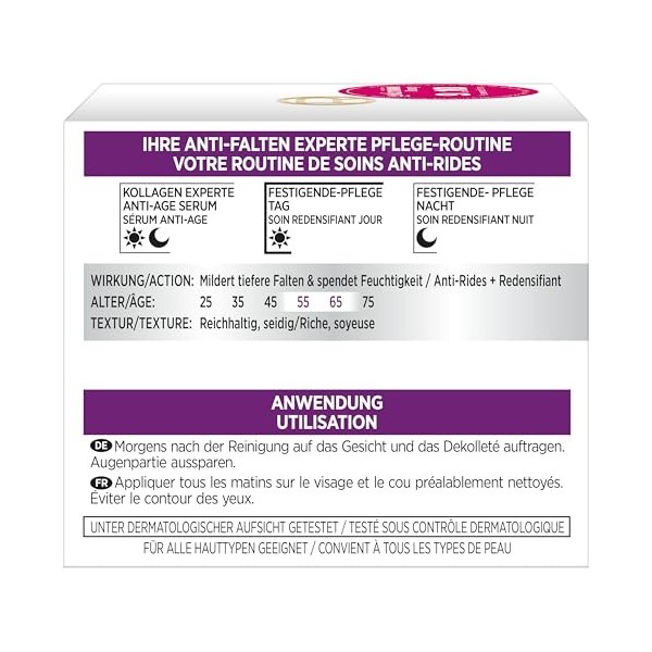 LOréal Paris Feuchtigkeitspflege für das Gesicht, Feuchtigkeitspendende Anti-Aging Tagescreme mit Calcium zur Minderung von 