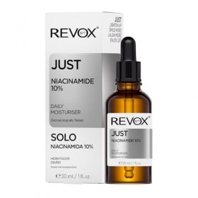 REVOX B77 - Just Niacinamide 10%, 30 ml, Sérum Visage et Cou Hydratant, Réduit les Imperfections et Taches Brunes, Améliore l