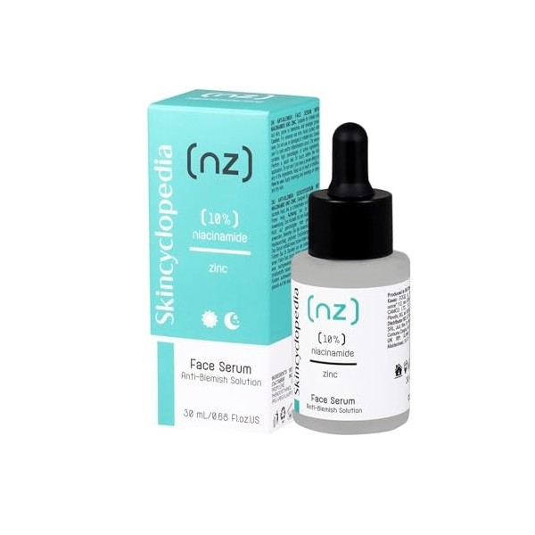 Skincyclopedia Sérum 10% Niacinamide – Traitement de lhyperpigmentation et des cicatrices dacné – Minimiseur de pores pour 