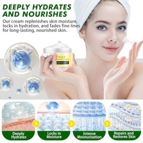 Snail Mucin Hydratant – Sérum à la mucine descargot, hydratant pour le visage avec essence avancée descargot 92 mucine, crè