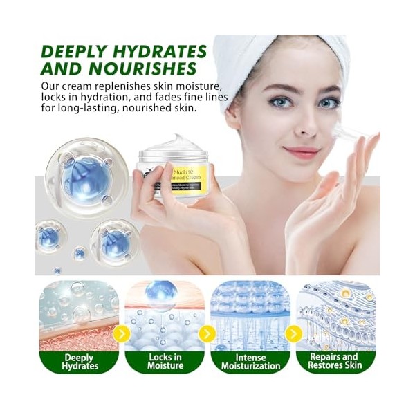 Snail Mucin Hydratant – Sérum à la mucine descargot, hydratant pour le visage avec essence avancée descargot 92 mucine, crè