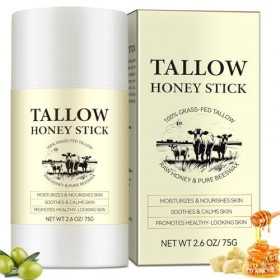 Tallow Creme – 100 % sébum nourri à lherbe + miel sauvage brut | Crème au bœuf Tallow Tallow Naturals | Crème au miel de bœu
