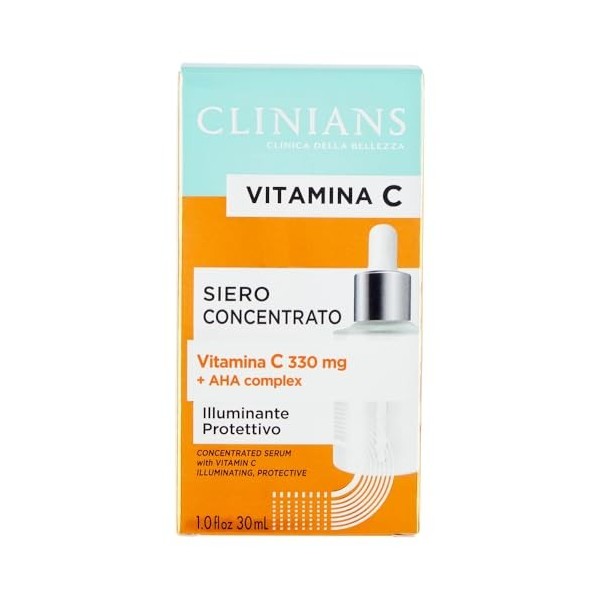 CLINIANS | Sérum concentré de vitamine C, Dermatologiquement testé, Made in Italy, 30 ml