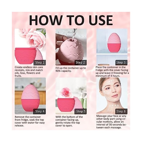 Rouleau de glace pour le visage, soulager les poches du visage et des yeux, contourner, raffermir et améliorer la luminosité 