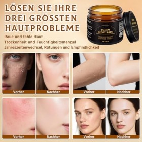 Crème au suif de bœuf, crème pour le visage et les mains, hydratation en profondeur et crème hydratante, suif de bœuf nourris