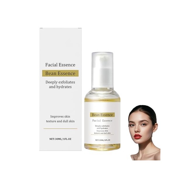 Essence de Haricots,Sérum Visage Anti-Âge et Éclaircissant,Lifting et Raffermissement des Rides, Hydratation et Réparation de...