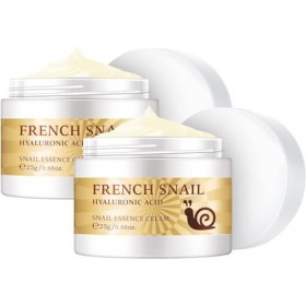 French Snail Repair Cream, Snail Extract Secretion Hyaluronic Acid Moisture Facial Cream, Snail Serum Mask for Natural Skin C...