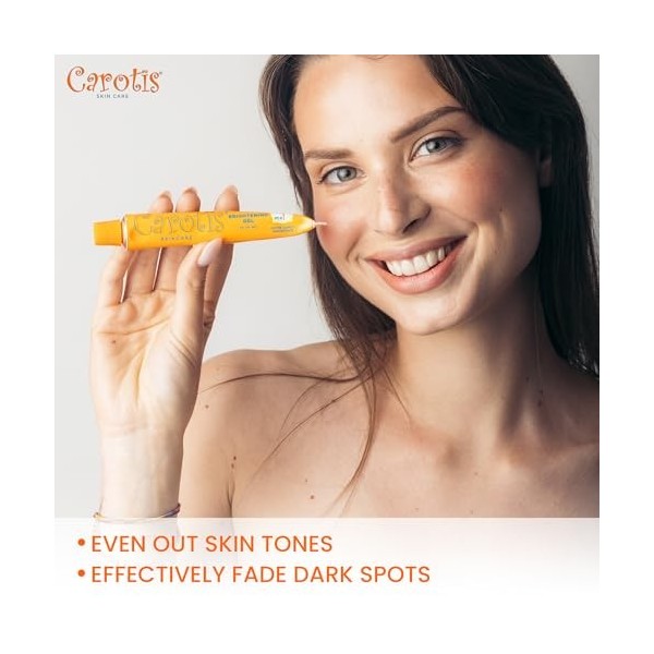 CAROTÏS Skin Brightening Gel | 30g / 1 fl oz | Fade Dark Spots on: Face Armpit, Body Knees, Feet, Hands, & Even Out Skin Tone