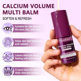 Bâton multi-vert de calcium, Volume Multi-vert de calcium - Stick hydratant et tonifiant au collagène pour le visage, les yeu