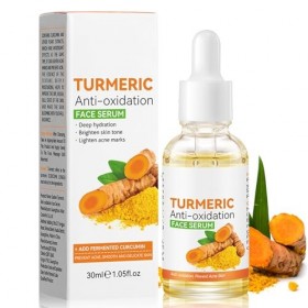 Sérum Anti-Oxydation au Curcuma, Huile de Sérum Correcteur de Taches Sombres, Réduisant les Rides et Éclaircir La Peau, Turme