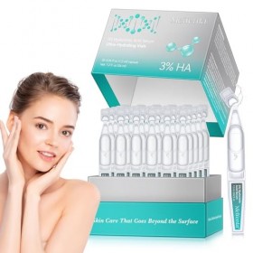 Hyaluronic Acid Serum,3% Sérum Visage à lacide Hyaluronique, Ultra - Hydratant Sérum Visage Hydratant en profondeur Pour Pea