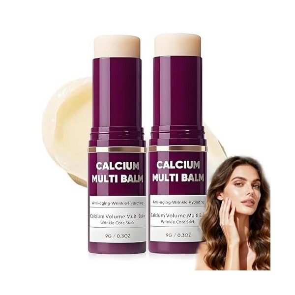 Baume anti-âge au calcium, bâton réparateur de rides au collagène, baume hydratant en profondeur et raffermissant pour les ye...