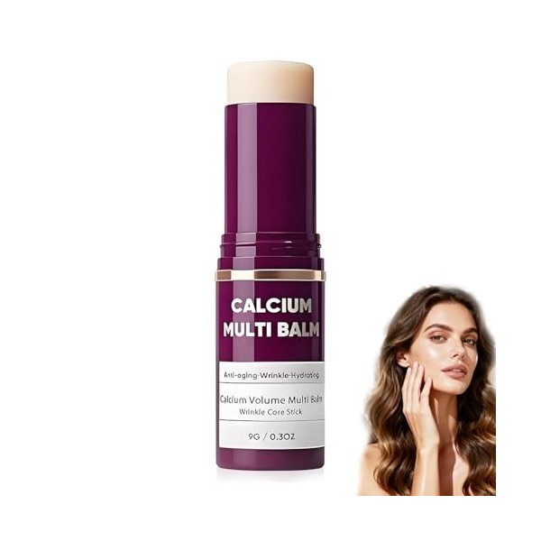 Baume anti-âge au calcium, bâton réparateur de rides au collagène, baume hydratant en profondeur et raffermissant pour les ye...