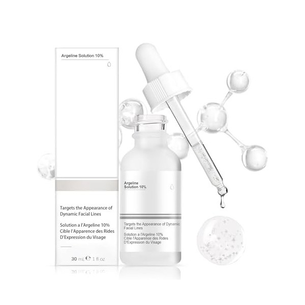 Argeline Solution 10%, Serum Acide Hyaluronique, Serum Hydratant Visage, serum Visage Anti Age, Hydratant, Soothing Pore Cont