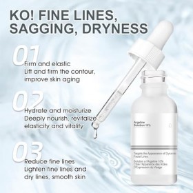 Argeline Solution 10%, Serum Acide Hyaluronique, Serum Hydratant Visage, serum Visage Anti Age, Hydratant, Soothing Pore Cont