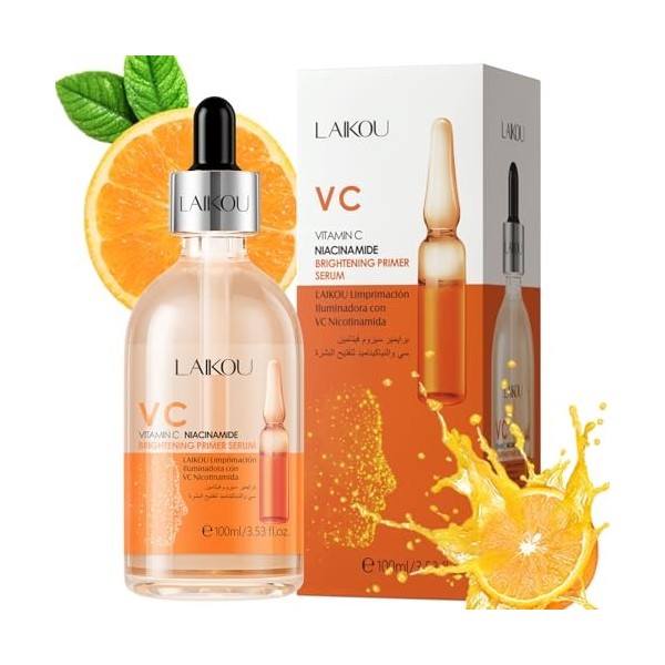 LAIKOU Sérum Visage Hydratant, 2 Pièces 30ml Sérum Hydratant Visage Essence, pour Tous Types de Peaux, Efficace Sur Taches Br...