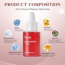 Dark Spot Correcting Glow Serum, Niacinamide Serum Visage, Niacinamide 10% + TXA 4%, serum anti tache visage-Estompe les Tach