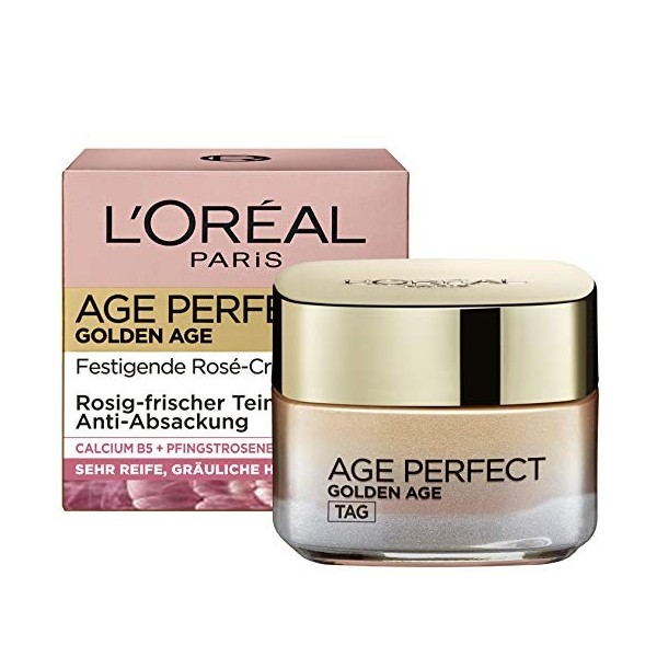 LOréal Paris Soin Quotidien de la Peau, Age Perfect Golden Age, Soin Visage Anti-âge, raffermissant et Brillant, pour Peaux 