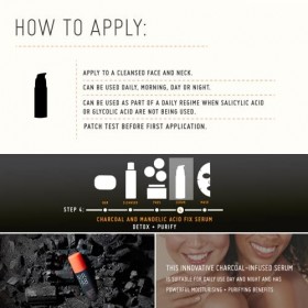 Nip + Fab Charcoal and Mandelic Acid Fix | Sérum au Charbon Actif et à lAcide Mandélique | Beurre de Cacao | Sérum Hydratant