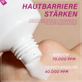 Arbutin 7 % + acide tranexamique 4 % crème, crème à larbutine contre les taches pigmentaires et les imperfections, crème pou