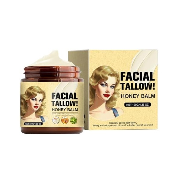 Hydratant au suif, lotion pour le corps, soin de la peau au suif de bœuf, 120 g de suif bio pour les soins de la peau,hydrata