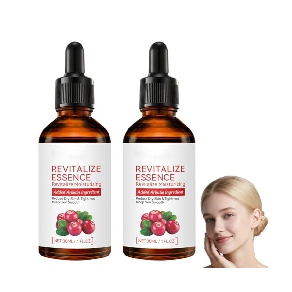 Lot de 2 flacons de sérum pour corriger les taches brunes du visage, huile de sérum blanchissante et hydratante pour le visag...