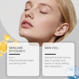 Lot de 2 crèmes anti-âge pour le visage - Crème hydratante pour le visage 6 en 1 - Sérum au collagène au rétinol - Comble les...