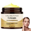 Lot de 2 crèmes anti-âge pour le visage - Crème hydratante pour le visage 6 en 1 - Sérum au collagène au rétinol - Comble les...