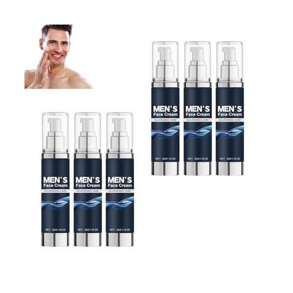 Crème hydratante pour le visage pour homme, anti-âge, réduction des rides, raffermissement et lissage de la peau, rafraîchiss...
