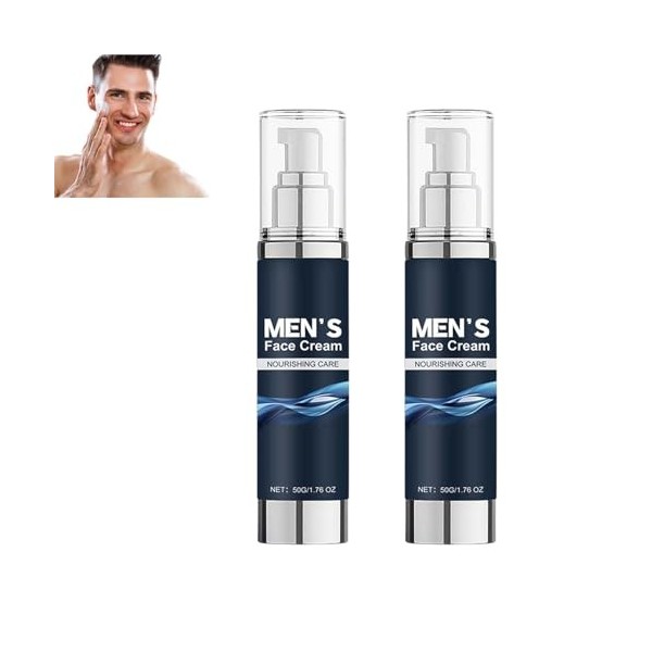 Crème hydratante pour le visage pour homme, anti-âge, réduction des rides, raffermissement et lissage de la peau, rafraîchiss...
