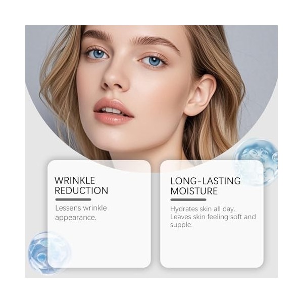 Sérum anti-âge pour le visage - Essence hydratante et raffermissante pour peaux sèches et sensibles - Réduit les pores - Comb...