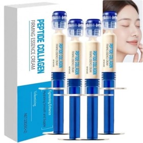 Crème Essence Élastique Peptide Collagène, Lotion Anti-Rides au Collagène, Crème Raffermissante pour le Visage, Effet Liftant...