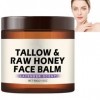 Beef Tallow Honey Moisturizer Lotion pour le visage profondément nourrissante pour peaux sèches, crème à absorption rapide in...
