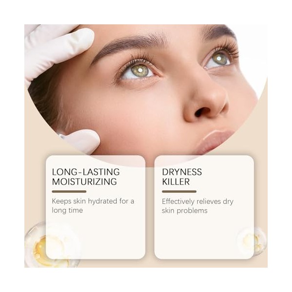 Beef Tallow Honey Moisturizer Lotion pour le visage profondément nourrissante pour peaux sèches, crème à absorption rapide in...