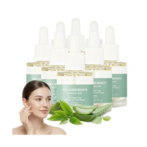 Sérum raffermissant au collagène anti-âge, atténue les ridules, sérum hydratant anti-rides, sérum facial raffermissant léger ...