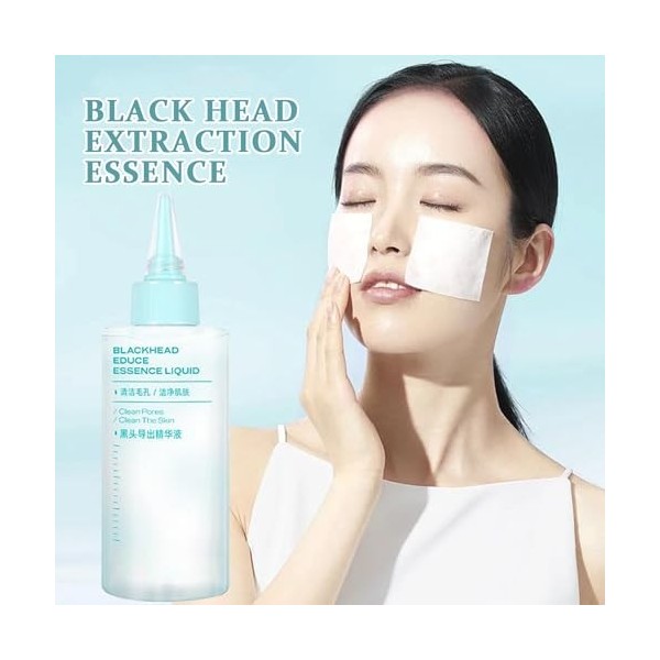 Lotion Nettoyante Pour La Peau Du Nez - Solution Nettoyante Peau Nez Élimination Impuretés - 15cl Avec Pads Coton Non Gras Ra