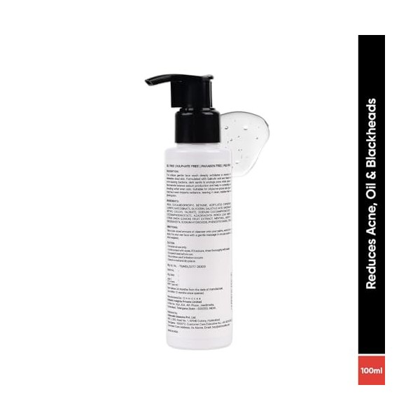 Underated Purifying Gel Face Wash with Neem & Lemon, Gently Cleanses, Helps Reduce Oil & Shine, Refreshing Daily Face Cleanse