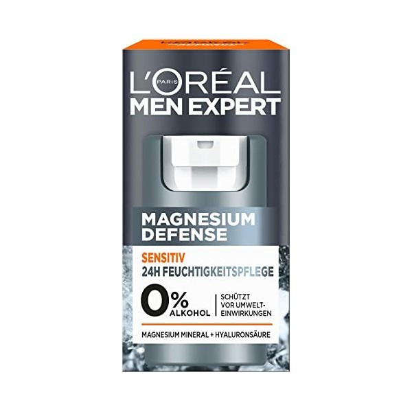 LOréal Men Expert Sensitiv Soin du visage pour homme, crème hydratante apaisante pour les peaux sensibles, crème pour le vis ...