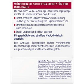 NIVEA VITAL Soja Protection de jour SPF 30 50 ml , formule raffermissante à lextrait de soja naturel, hydratant avec haute 